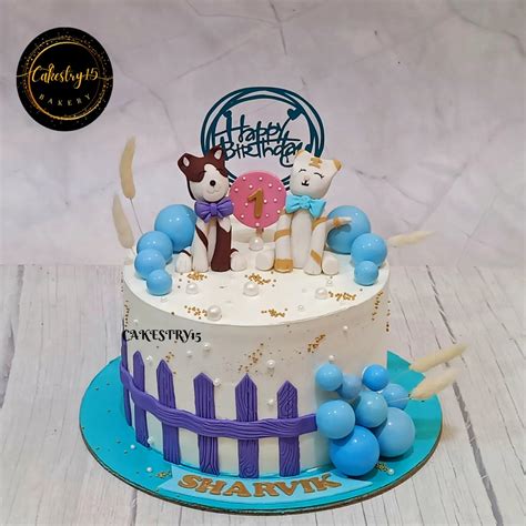 Double the Fun: Jungle Cats & Dog 2kg Cake – CAKESTRY15