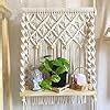 U & G Decor Macrame Wooden Wall Hanging Shelf Modern Chic Woven Macrame ...