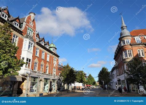 Ostergade Street in Hjorring Editorial Photography - Image of denmark, destination: 255882172