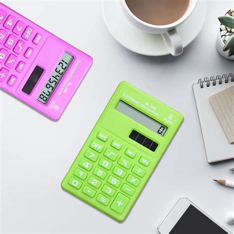 Buy Bobasndm Professional Cartoon Mini Calculator 8 Digits Display Dual ...