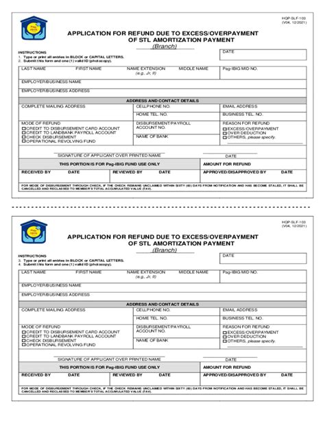 Fillable Online www.formsphilippines.comapplication-for-refundHQP-SLF ...
