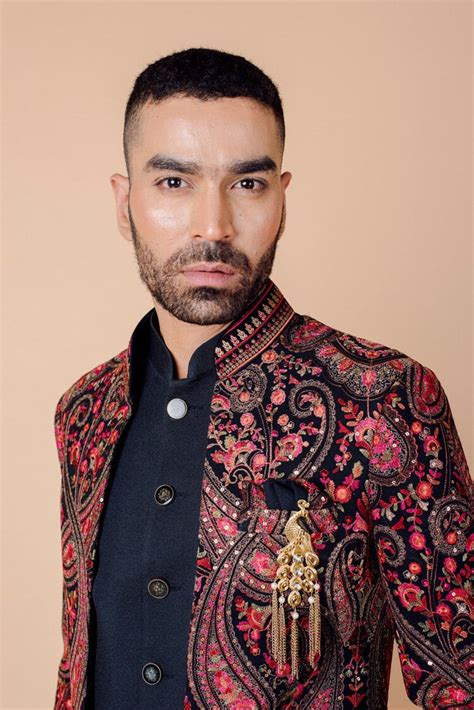 Front open Indowestern set for men. Indian Wedding dress – madhumancouture