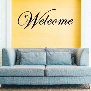 crystalsign Welcome Sticker Vinyl Decal Decors Wall Quotes Home House ...