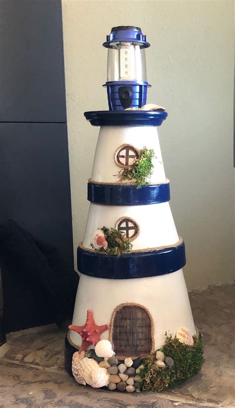 DIY Lighthouse Craft from Terra Cotta Pots
