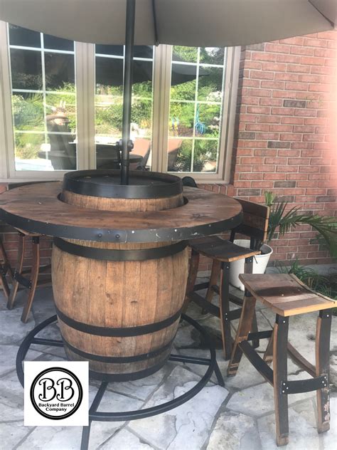 Wine Barrel Bump Up Foot Rest | Wine barrel table, Whiskey barrel ...