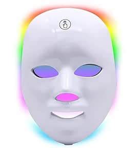 LED Light Therapy Face Mask, 7 Colour PDT Technology, Wireless Design ...