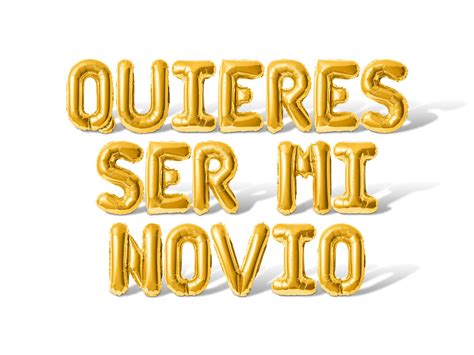 Letter Balloons - QUIERES SER MI NOVIO 16" Inch Alphabet Letters Foil ...