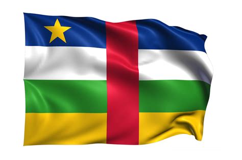 Central African Republic Waving flag Realistic Transparent Background ...