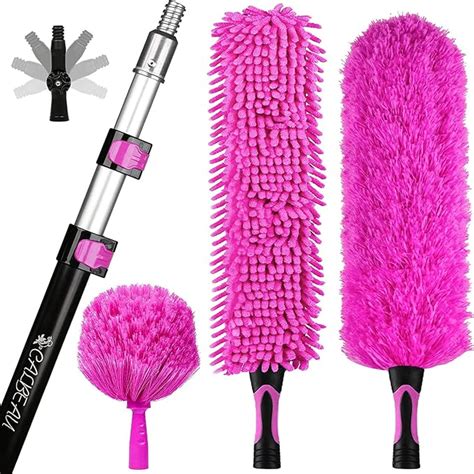 20 Foot High Reach Duster Kit, Dusters for Cleaning, 5-12ft Extension ...