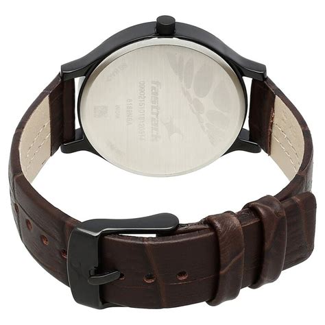 Buy Online Fastrack Road Trip Quartz Analog Yellow Dial Leather Strap ...