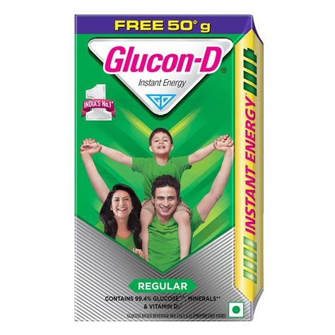 Glucon-D Regular Glucose Powder(450g+ 50g, Refill)| For Tasty Glucose ...