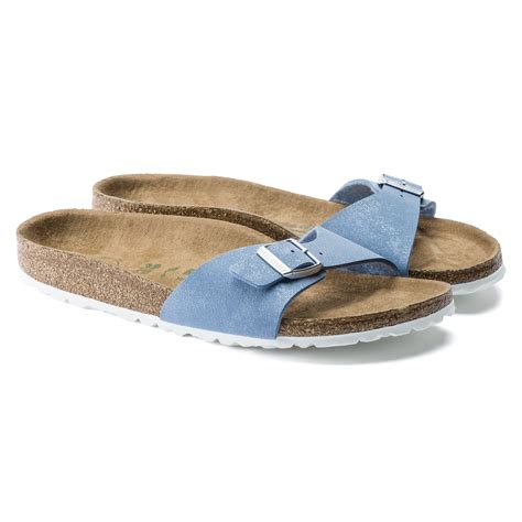 BIRKENSTOCK Madrid Vegan Birko-Flor Nubuck Sandal - Brushed Dove, Flamingo