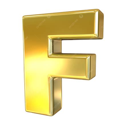 Golden Font Collection Letter F 3d Character, Web, Character, Latin PNG Transparent Image and ...