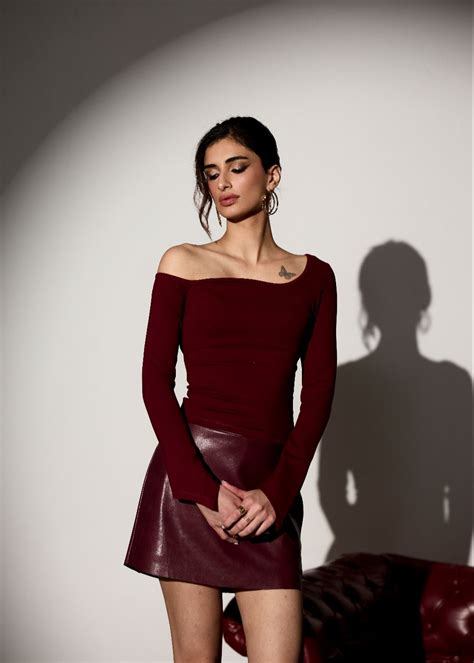 Serena Cherry Red Off Shoulder Top