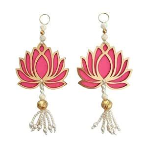 Handmade Wall Lotus With Jhumki Style Hanging for Home Decor, Diwali ...