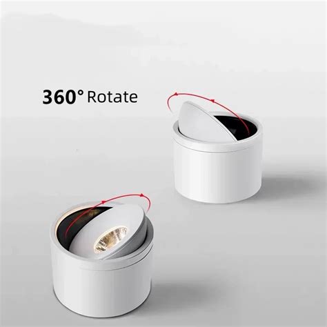 Surface Mounted Dimmable LED Downlight with Rotatable COB Spotlight fo ...