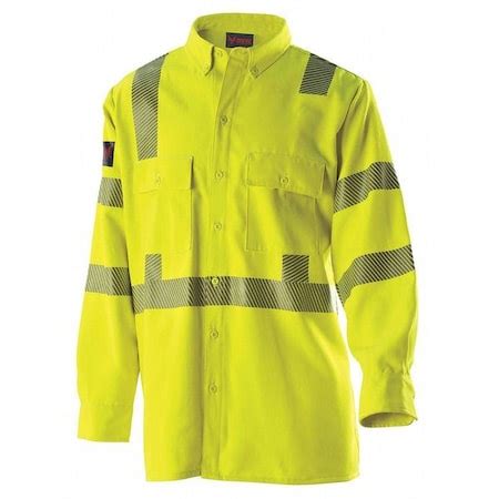 Drifire Flame Resistant Collared Shirt, Hi-Viz Yellow, 3XLT DF2-AX3 ...