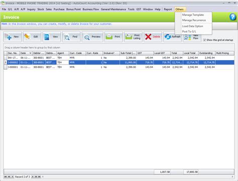 Image result for AutoCount Invoice Screen