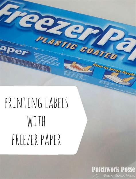 Image result for Making Quilt Labels Using Freezer Paper