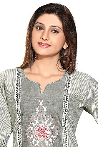 Buy Desi Aura Women's Cotton Long Straight Kurti(DAK0288_MULTI-COLOURED ...