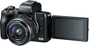 Buy EOS M50 Mark 2 DSLR + EF-M 15-45mm is STM Kit Black with 256GB SD ...