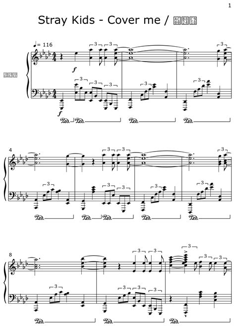 Stray Kids - Cover me / 가려줘 - Sheet music for Piano