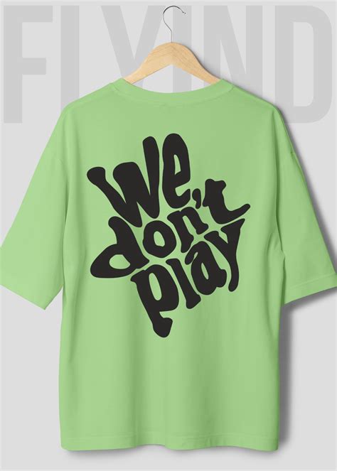 Human With Attitude Pista Green Oversized T Shirt | flyind.in