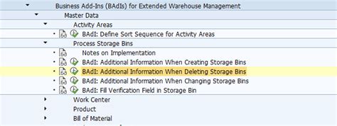BAdI: Additional Information When Deleting Storage Bins - EWMSUPPORT