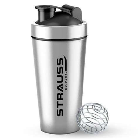 Buy STRAUSS 900ml Protein Shaker - Leakproof Stainless Steel – The ...