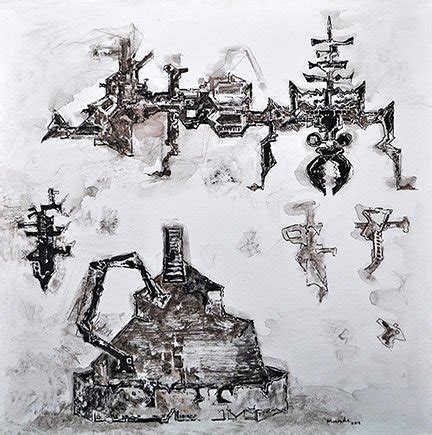 ICAC-Mix Media on Acid Proof Paper-Untitled-by Madhukar Munde-24 x24 ...