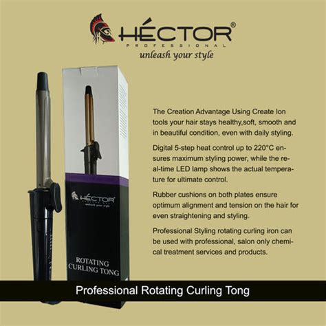 Hector Professional Rotating Hair Curler with 25MM Barrel, Rod, Titani ...