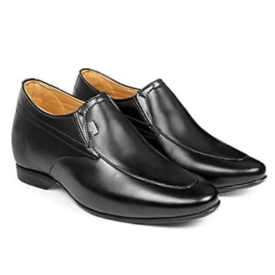 Buy Men's 3.5 Inch Hidden Height Increasing Patent Material with Black ...