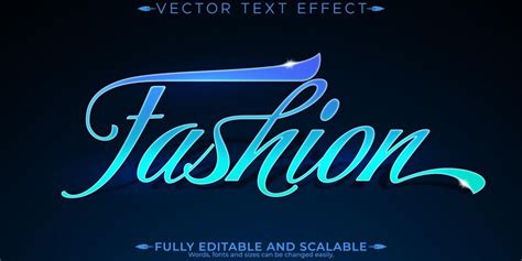 Fashion text effect editable trend and chic customizable font style ...