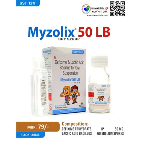 MYZOLIX-50 LB DRY SYRUP Human Biolife India Pvt. Ltd.