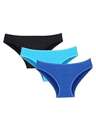 Buy NAVRO Je M'aime Women's Cotton Panties Pack of 3 Solid Bikini Style ...