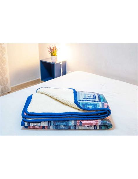 Edredón Patchwork de Lana de Merino 100% Pura de Cordero. Ropa de cama ...