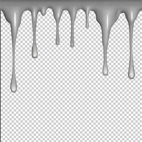 Grey dripping isolated on transparent background | Premium AI-generated PSD
