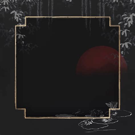 Blank golden square frame vector | Free Vector