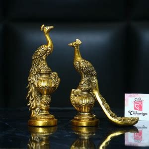 Chhariya Crafts Metal Pair Of Kissing Peacock Love Birds Decorative ...