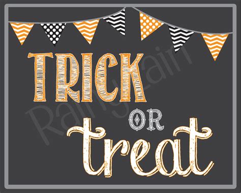 Printable Trick Or Treat Sign