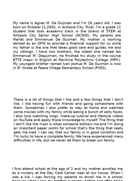 English Biography Example 的图像结果