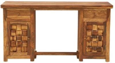 Woodworm Sheesham wood Niwar Table with 2 Drawer and Two Cabinet box ...