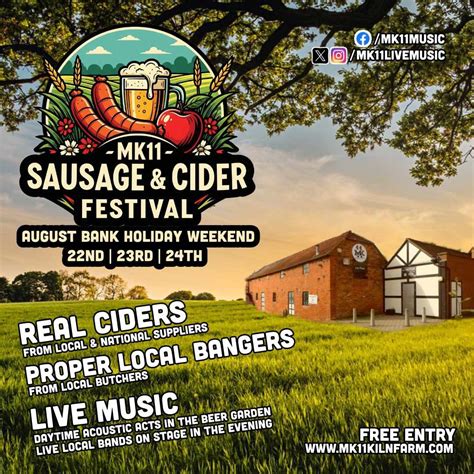 MK11 Sausage & Cider Festival 2025 | Live Music | Real Cider | Butchers ...