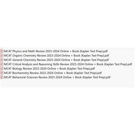 MCAT Complete 7-Book Subject Review 2023-2024 PDF, Hobbies & Toys ...