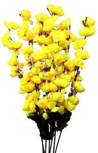 Green Plant indoor Yellow Orchids Artificial Flower Price in India ...