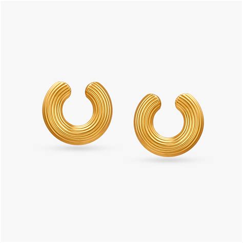 Gold Track Earrings