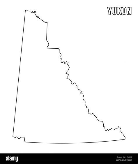 Yukon Territory outline map Stock Vector Image & Art - Alamy