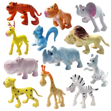 Buy FunBlast Mini Cartoon Jungle Safari Realistic Animal Toys Figure ...