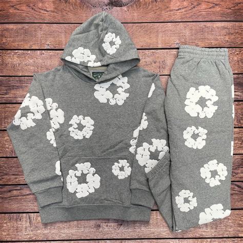 Denim Tears Shirts | New Denim Tears Grey Set Hoodie & Sweatpants ...