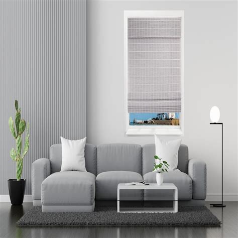 LTMATE 24-in x 72-in Bamboo Sheer Light Filtering Cordless Bamboo Top ...